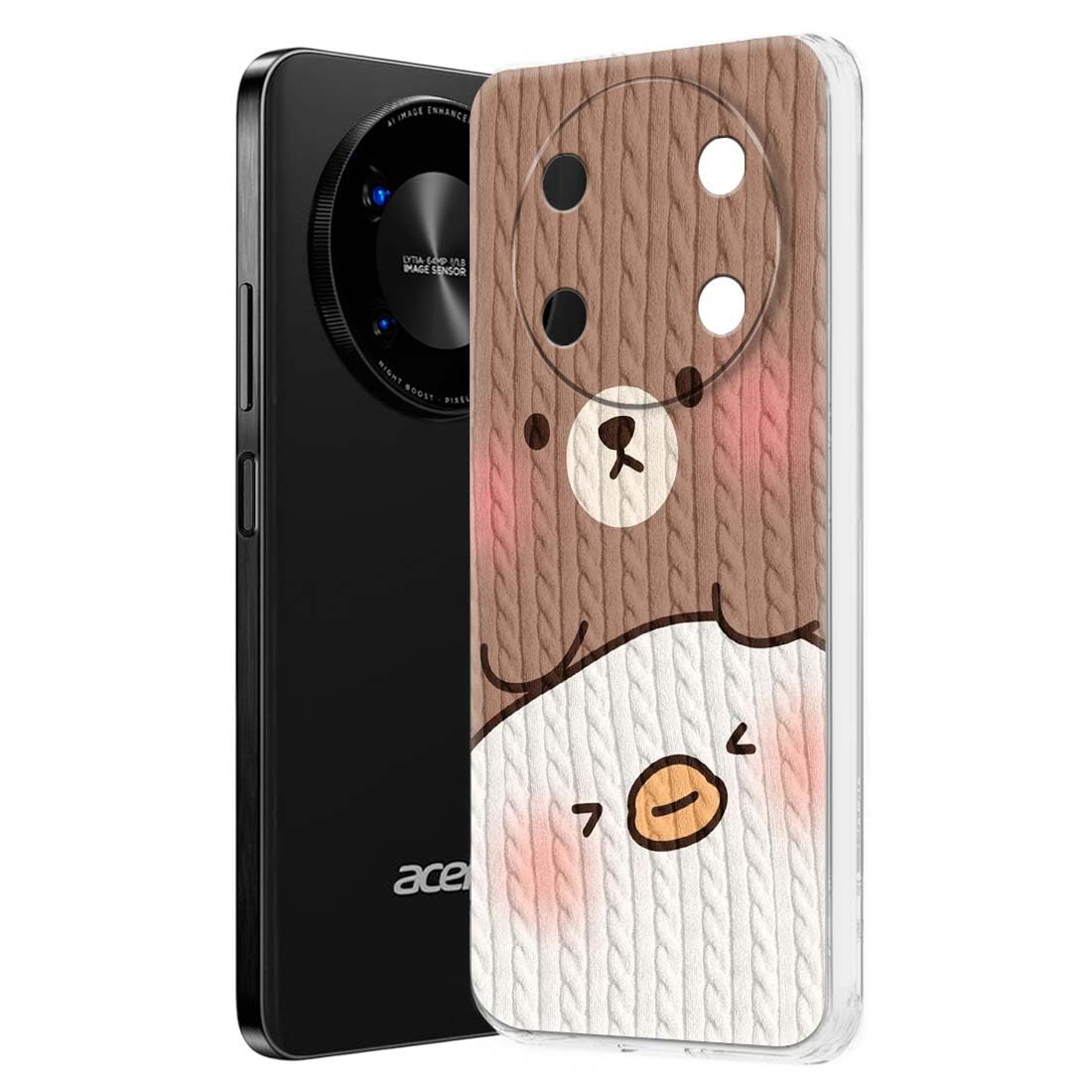 Fashionury Designer Soft Back Cover Case Compatible for Acer Super